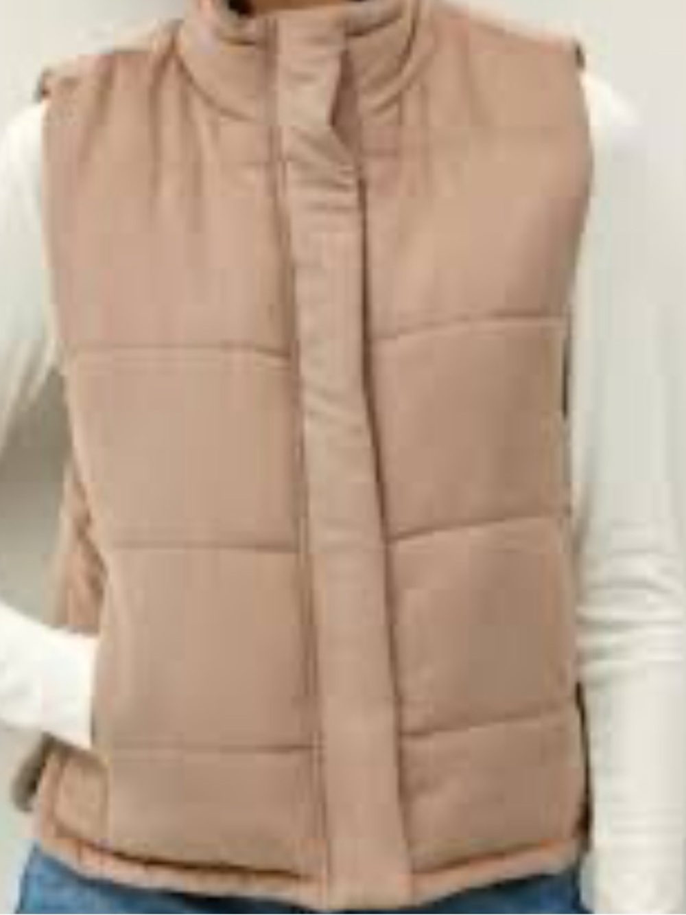 Be cool Taupe Quilted Puffer Vest